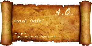 Antal Odó névjegykártya